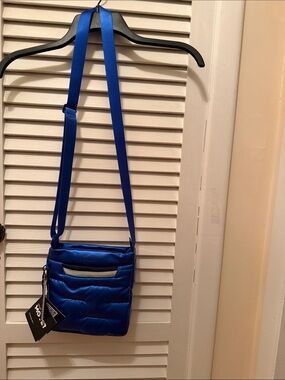 Hedgren Royal Blue Quilted Crossbody Bag unisex